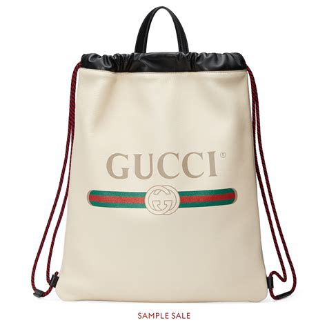 gucci print leather drawstring backpack ราคา|Gucci Logo Drawstring Backpack .